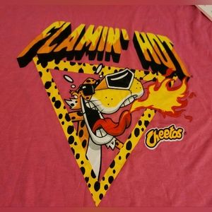 Flamin' Hot Cheetos Chester Cheetah cropped t-shirt. Size 2XL